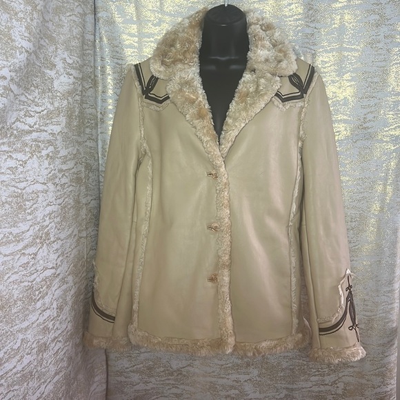 Vintage RARE Jessica By Christopher 100% Genuine Leather Jacket Size 10 - Picture 2 of 15